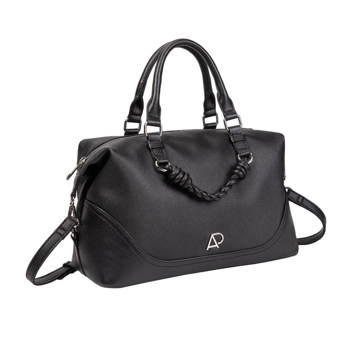 Bolsa Feminina Alice Palucci Preta Transversal Moderna
