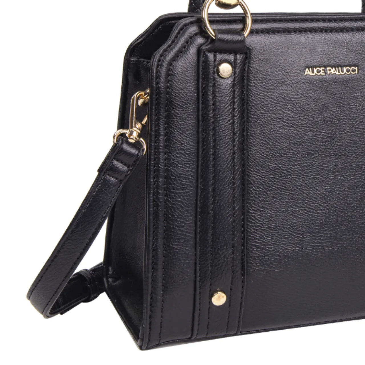 Bolsa Feminina Alice Palucci Preta Alça Trançada