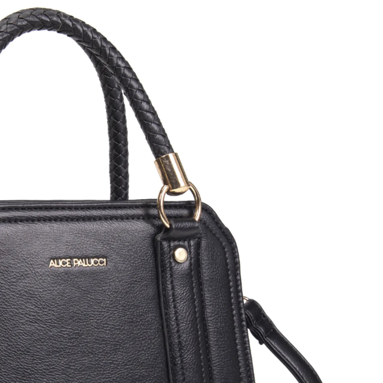 Bolsa Feminina Alice Palucci Preta Alça Trançada