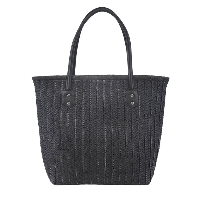 Bolsa de Palha Feminina Preta Alice Palucci