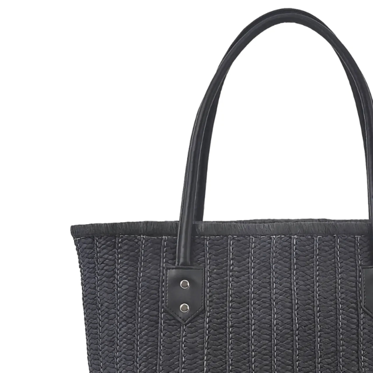 Bolsa de Palha Feminina Preta Alice Palucci