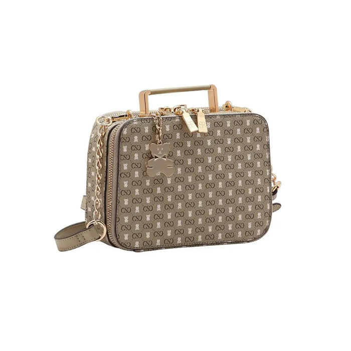 Bolsa Feminina Chenson Transversal Natural com Ursinho