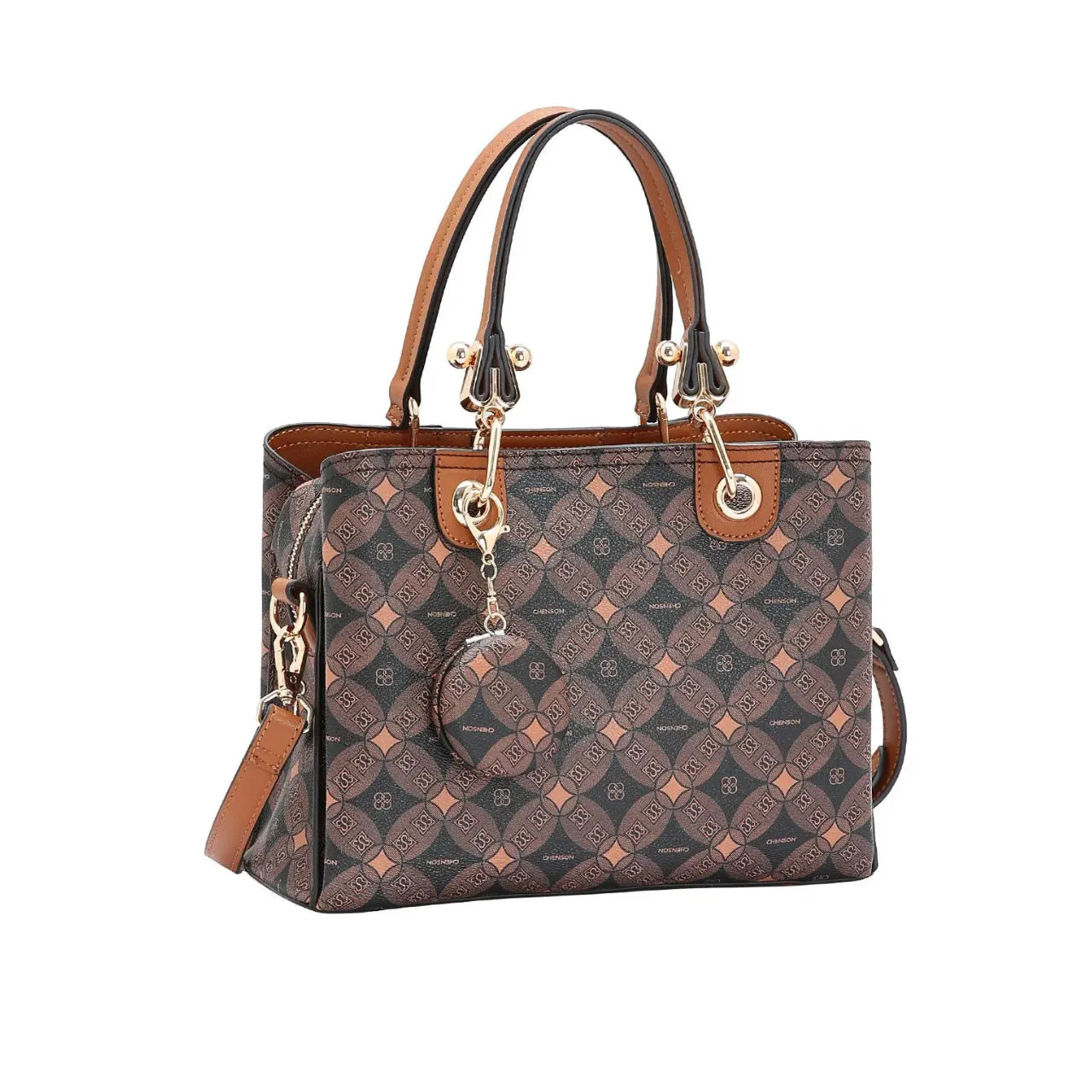 Bolsa Feminina Chenson Monograma Café Média