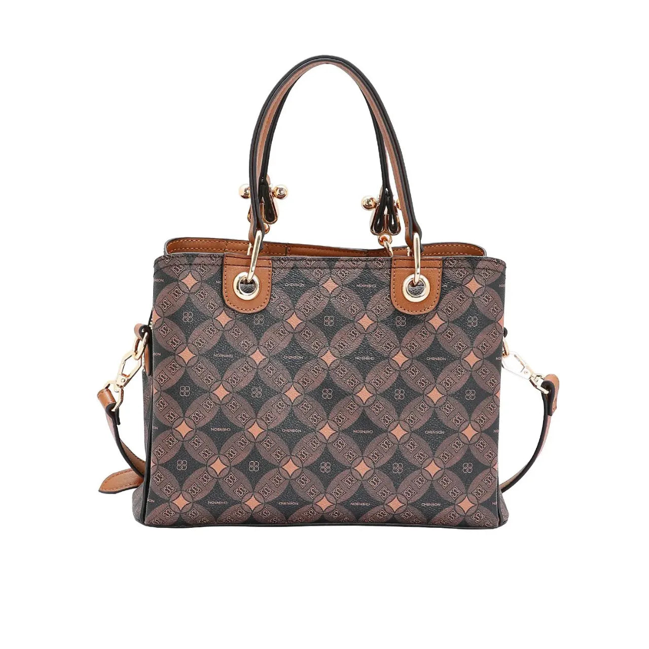 Bolsa Feminina Chenson Monograma Café Média