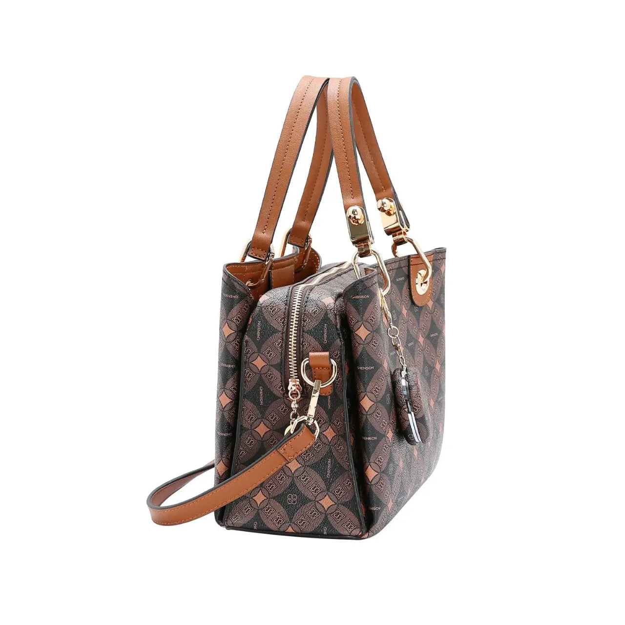 Bolsa Feminina Chenson Monograma Café Média