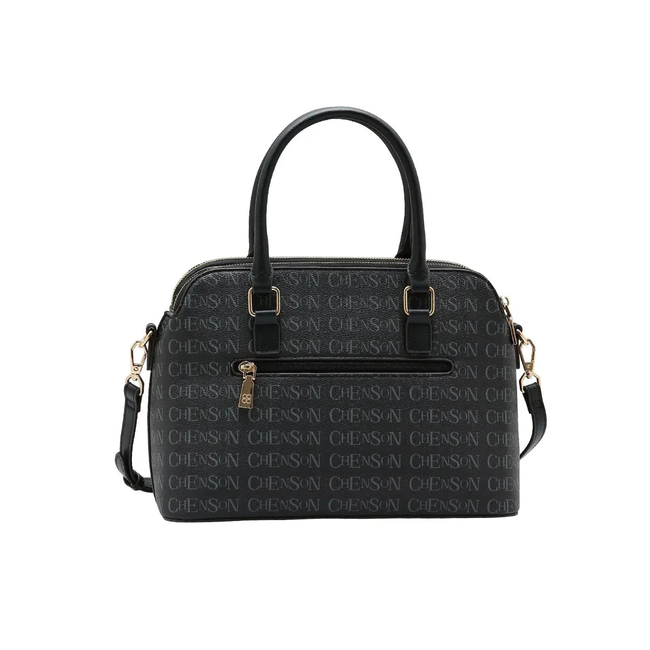 Bolsa Feminina Chenson Preta Monograma com Ursinho