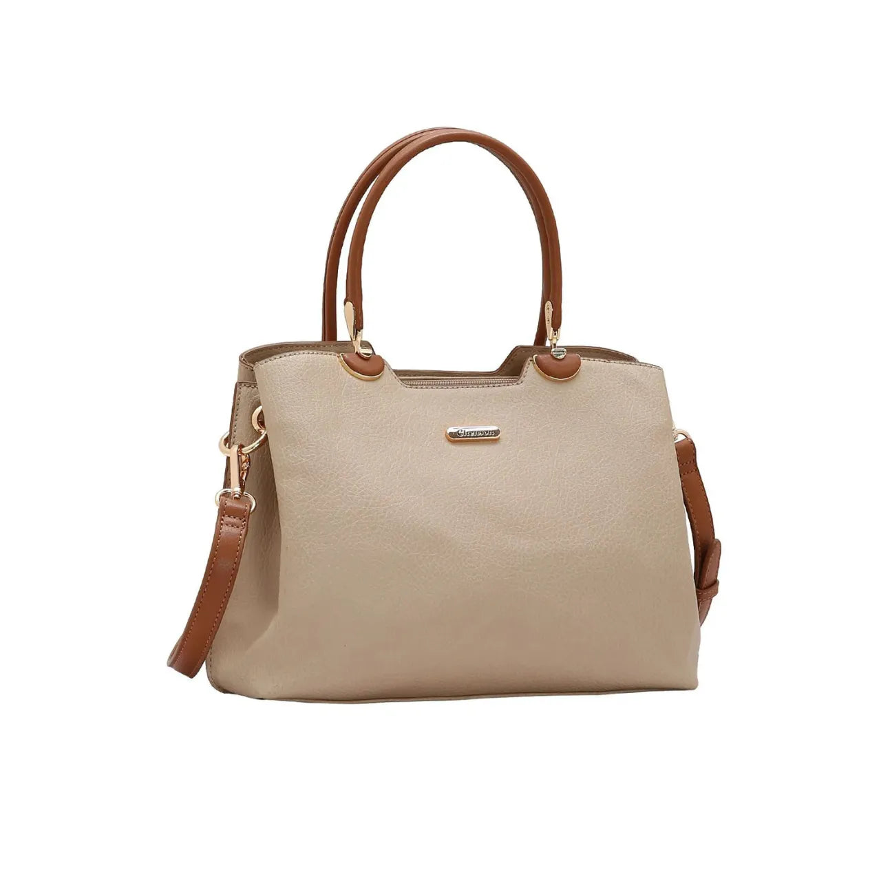 Bolsa Feminina Chenson De Ombro Nude com Marrom