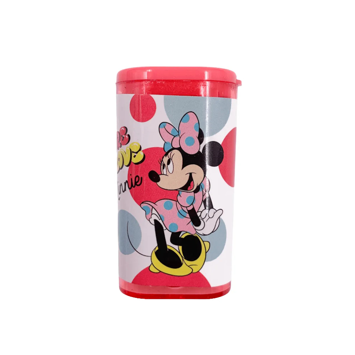 Apontador Minnie Mouse com Depósito Rosa Molin