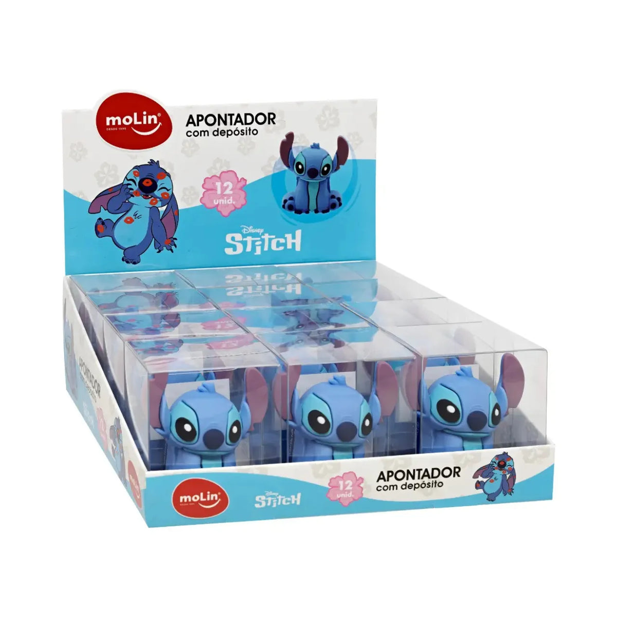 Apontador Emborrachado com Depósito Stitch Molin