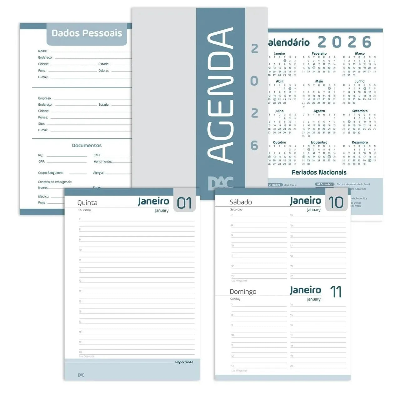 Mini Agenda Executiva 2026 DAC Mickey Mouse
