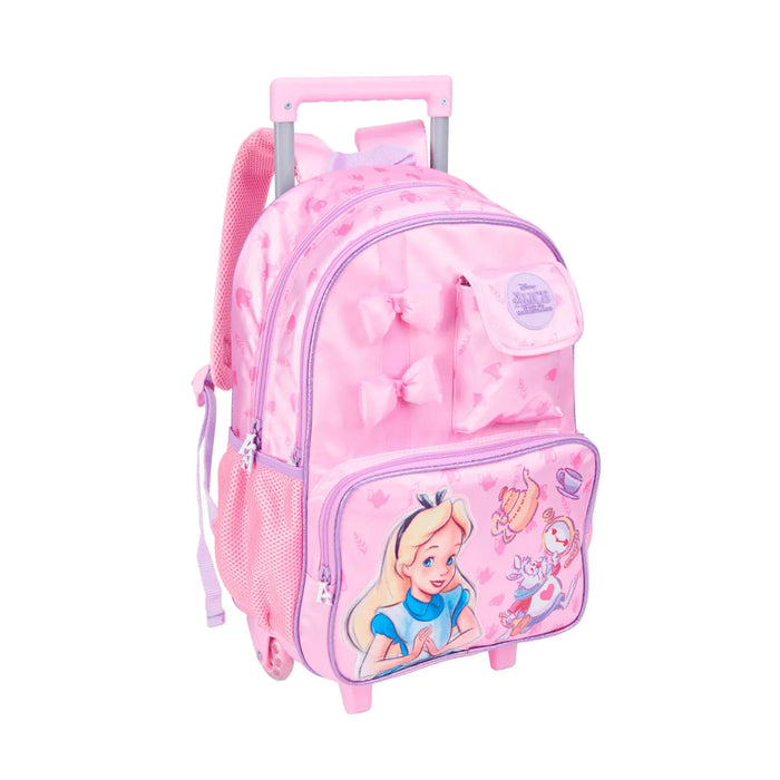 Kit Mochila de Rodinhas Alice Rosa  Clio Infantil 2 Peças