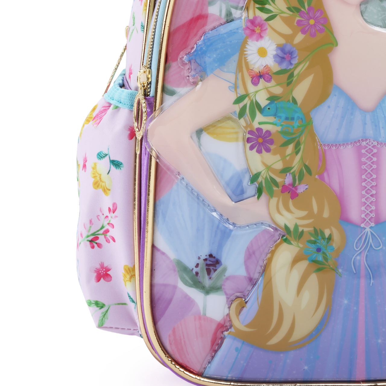 Mochila de Costas Princesa Espelho Lilás Infantil Denlex