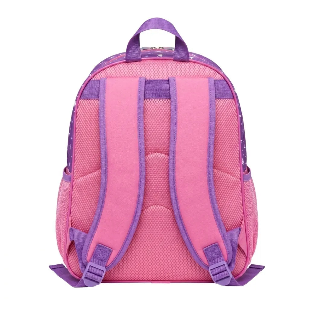 Mochila de Costas Princesa Rosa Nova Rio Infantil com Bolso Frontal