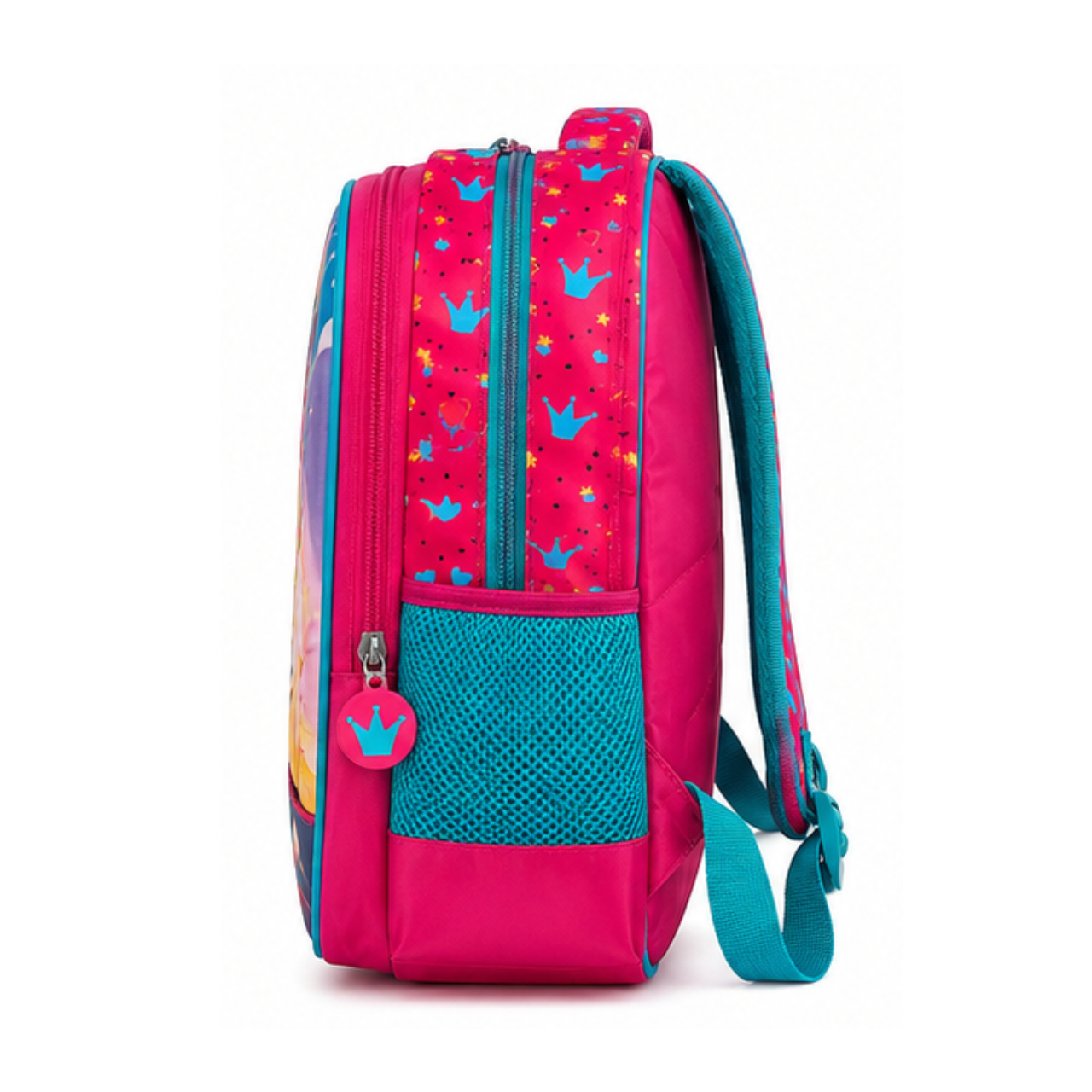 Mochila de Costas Princess 3d Rosa Ponto Verde