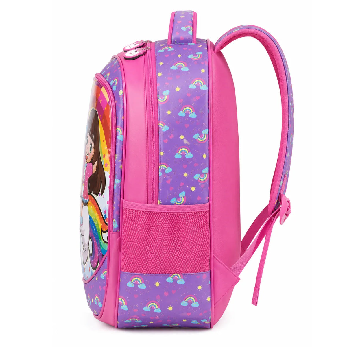Mochila de Costas Unicórnio Rosa Infantil Ponto Verde