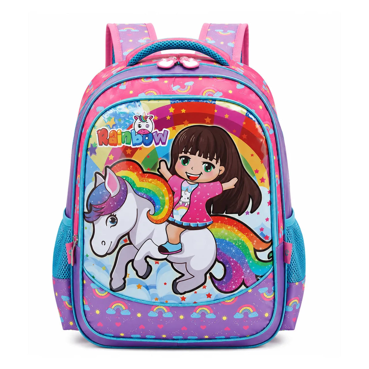 Mochila de Costas Unicórnio Roxo Infantil Ponto Verde