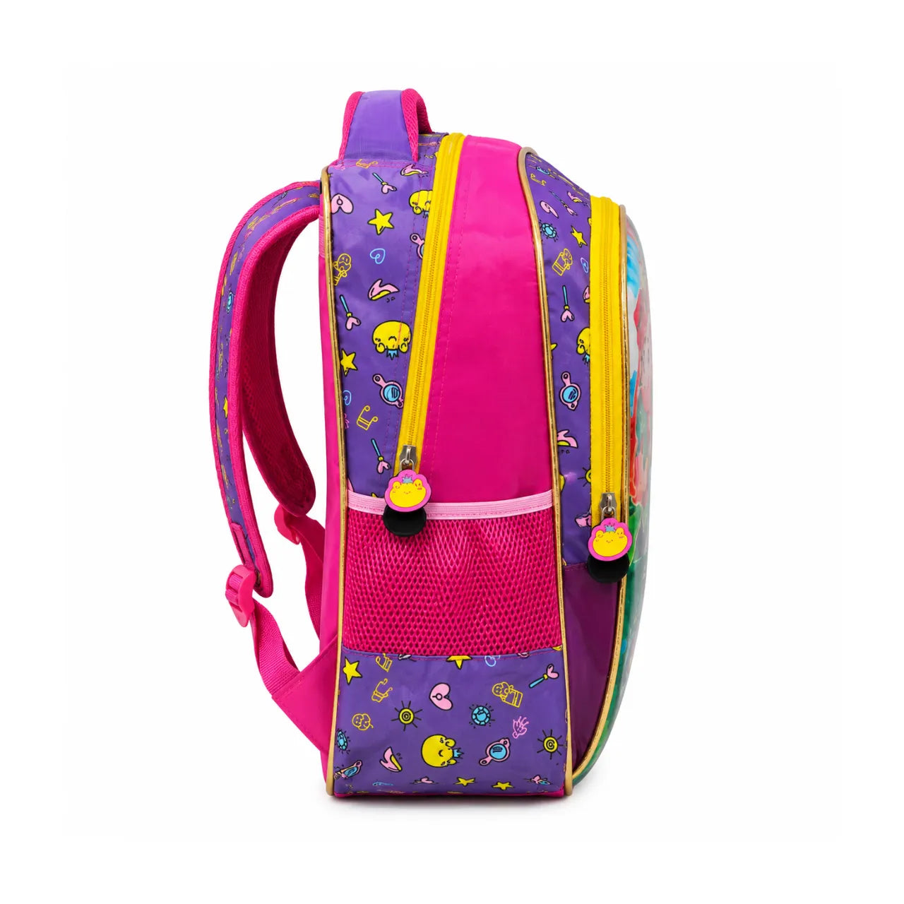 Mochila de Costas Princesas Roxo Ponto Verde Infantil