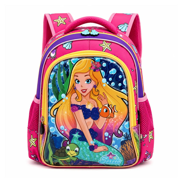 Mochila de Costas Sereia Rosa Infantil Ponto Verde