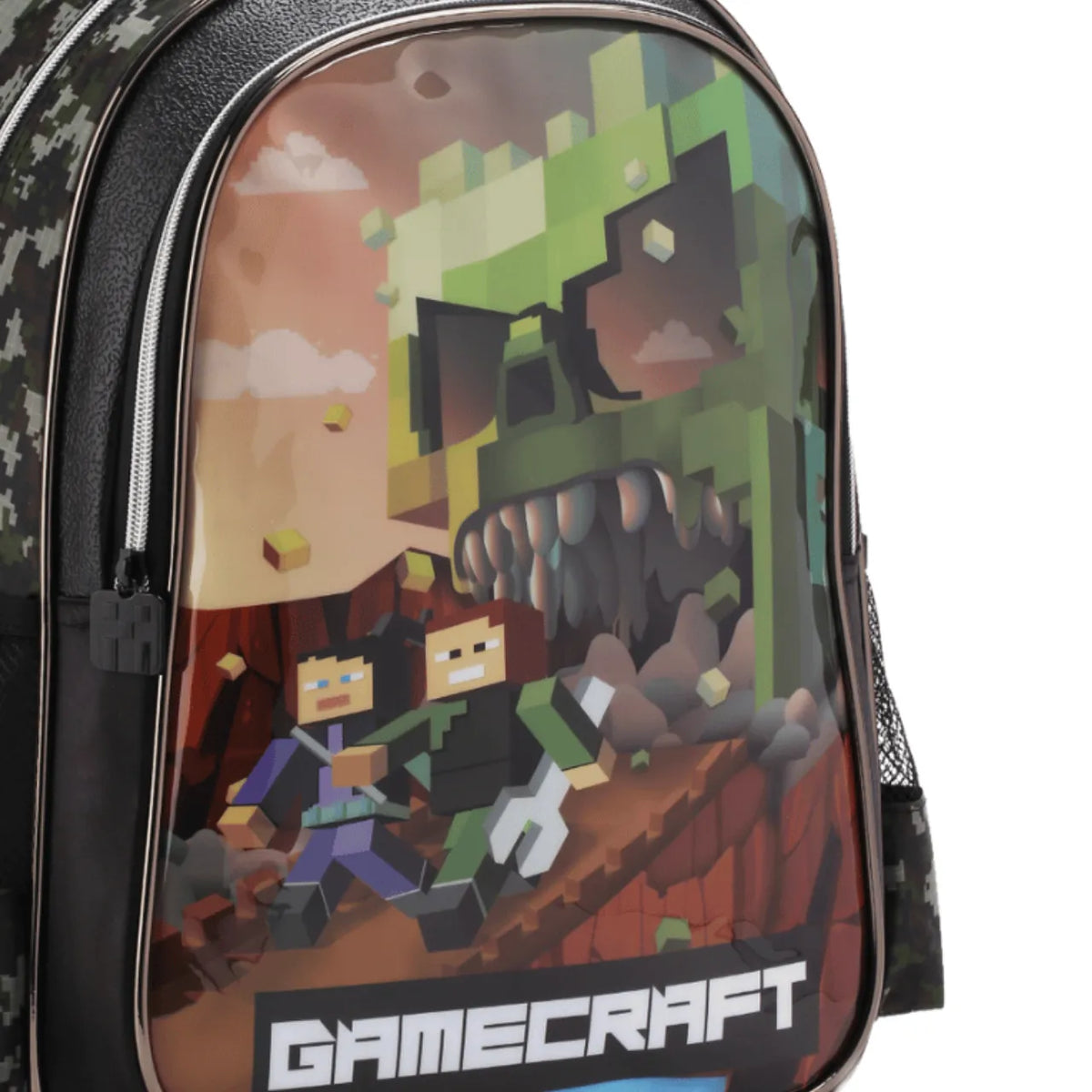 Mochila de Costas Gamecraft Preta Infantil Denlex