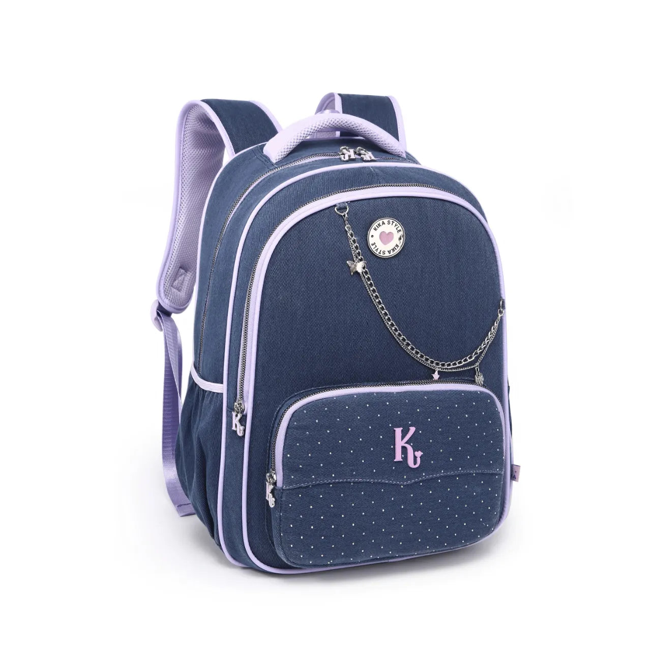 Mochila De Costas Feminina Kika Azul Claro