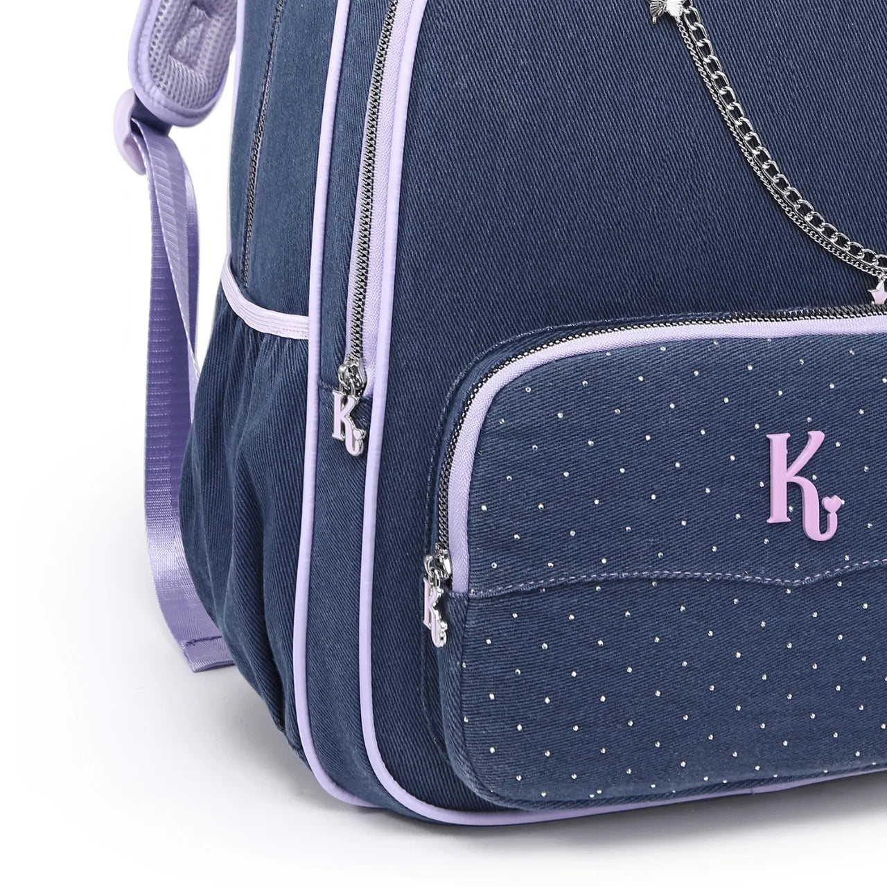 Mochila De Costas Feminina Kika Azul Claro