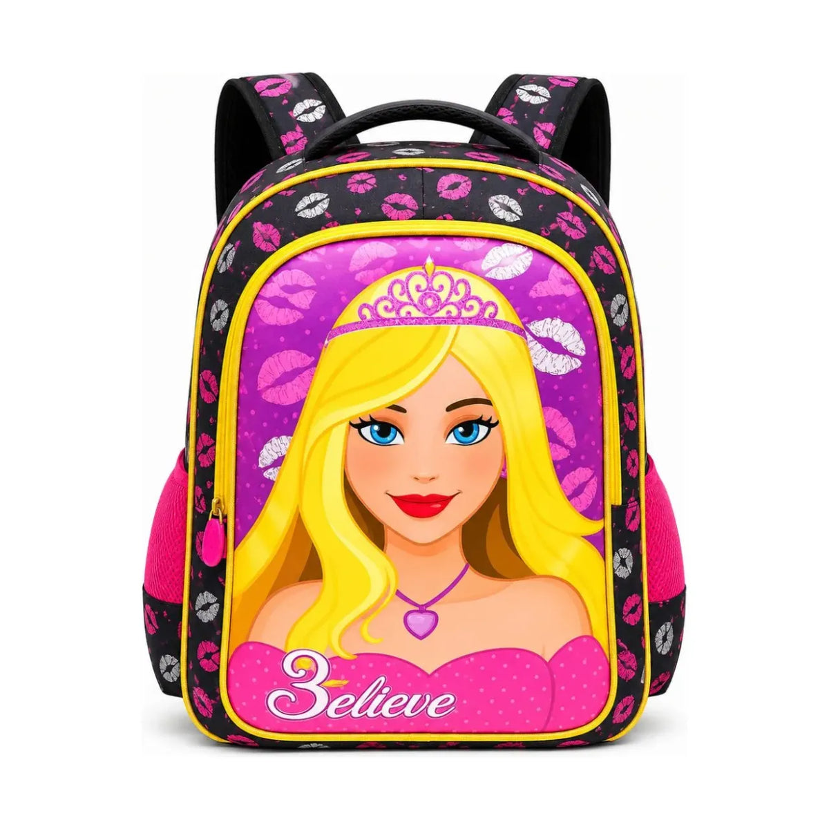 Mochila de Costas Believe Preta Infantil Ponto Verde