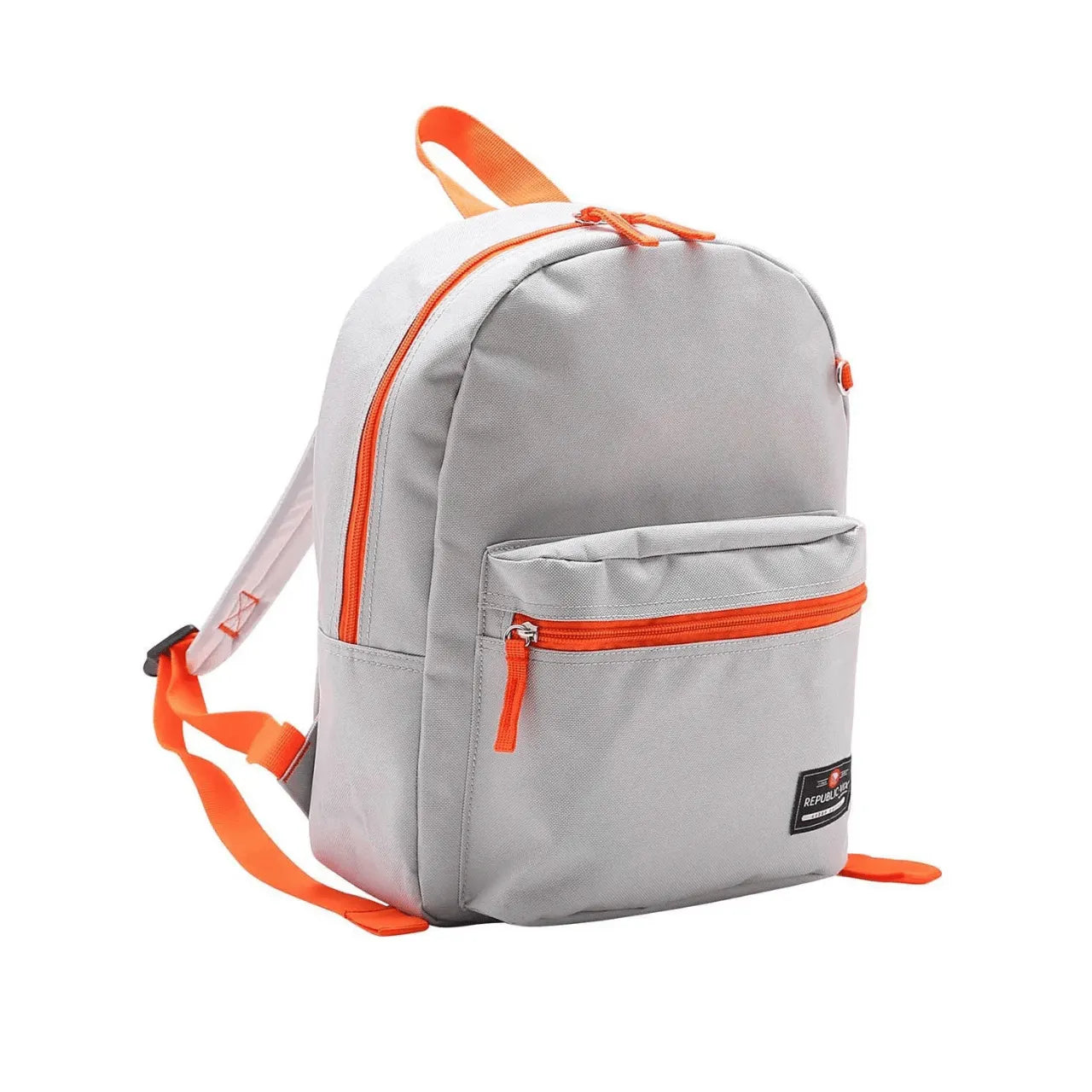 Mochila de Costas Baby Republic Vix Cinza e Laranja