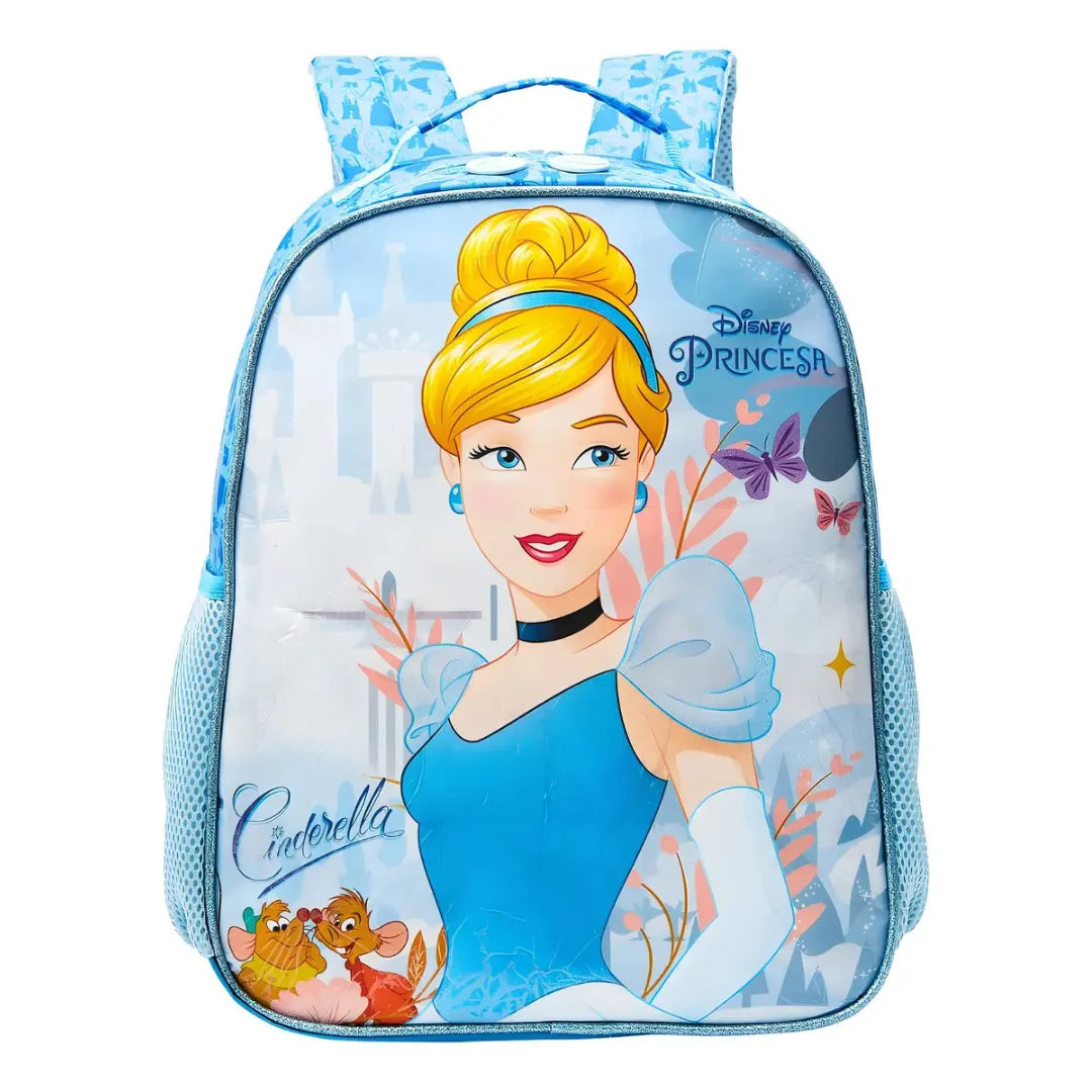 Mochila de Costas Cinderella Xeryus Infantil Escolar com Bolsos Laterais