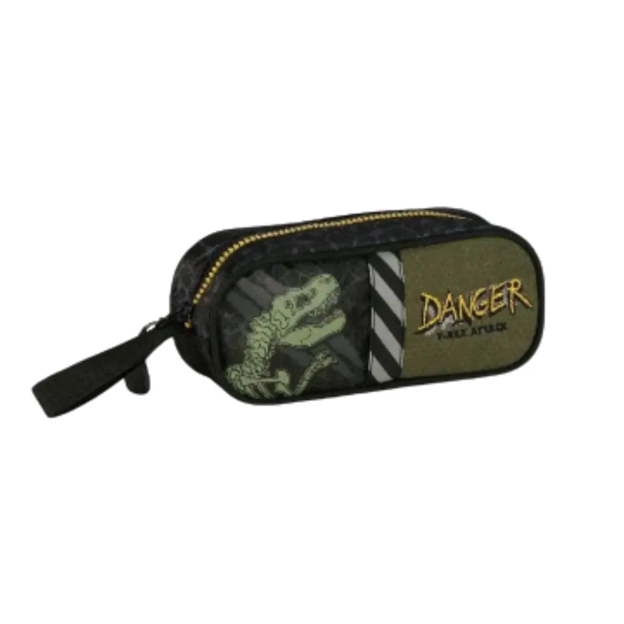 Kit Mochila de Rodinhas 16" Dinossauro  Clio Infantil 3 Peças