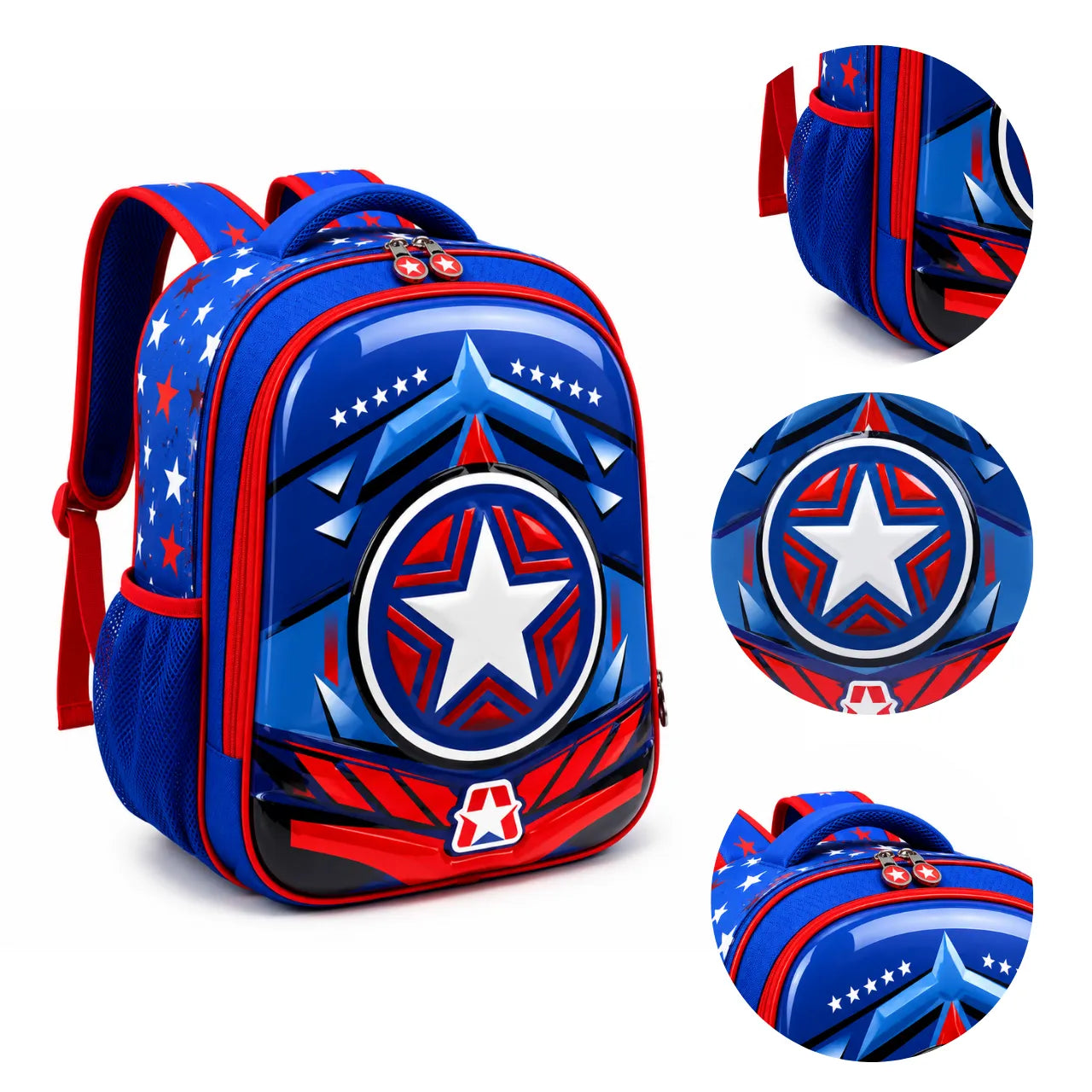 Mochila de Costas America Azul e Vermelho 3d
