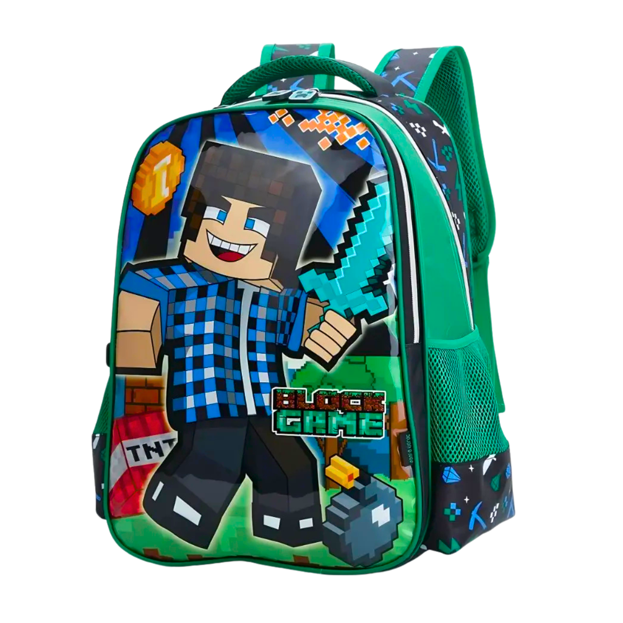 Mochila de Costas Game Pixel Aventura Infantil