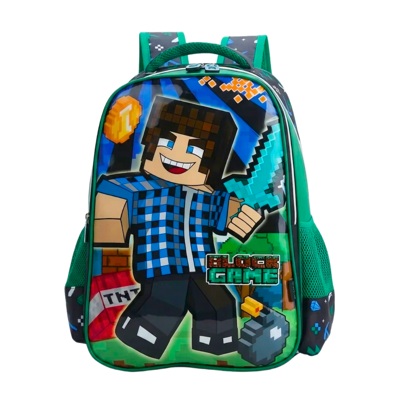 Mochila de Costas Game Pixel Aventura Infantil