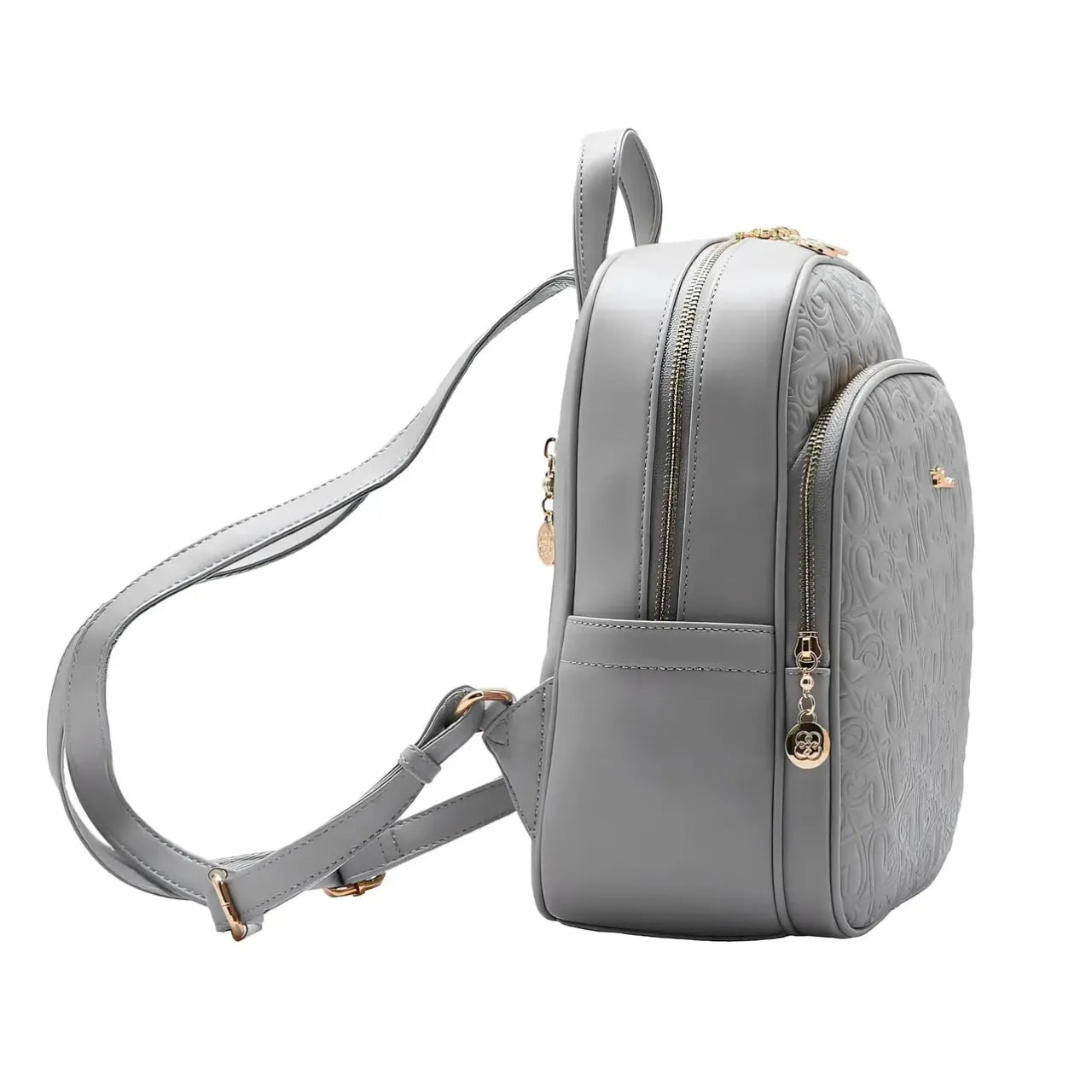 Mochila Feminina de Costas Chenson Cinza com Porta Níquel