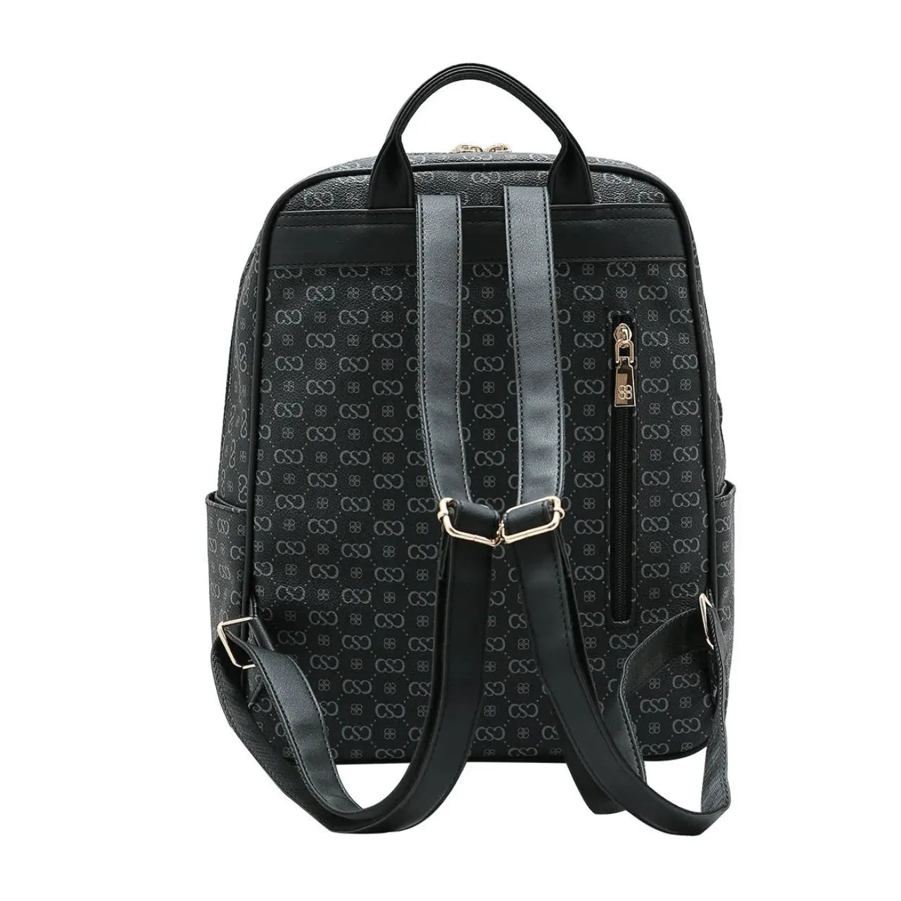 Mochila Feminina de Costas Chenson Preta Monograma
