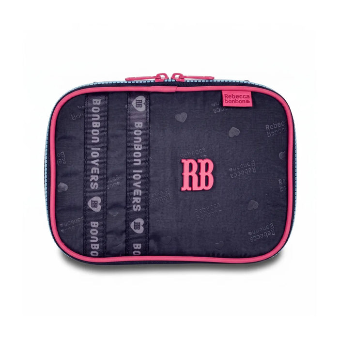 Estojo Box Preto com Rosa Rebecca Bonbon Clio