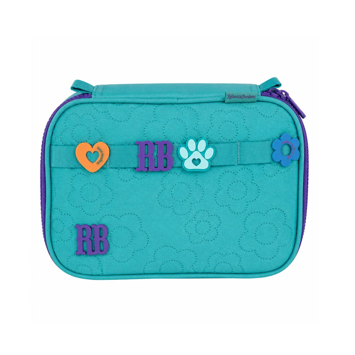 Estojo Box Verde com Ziper Roxo Rebecca Bonbon Clio