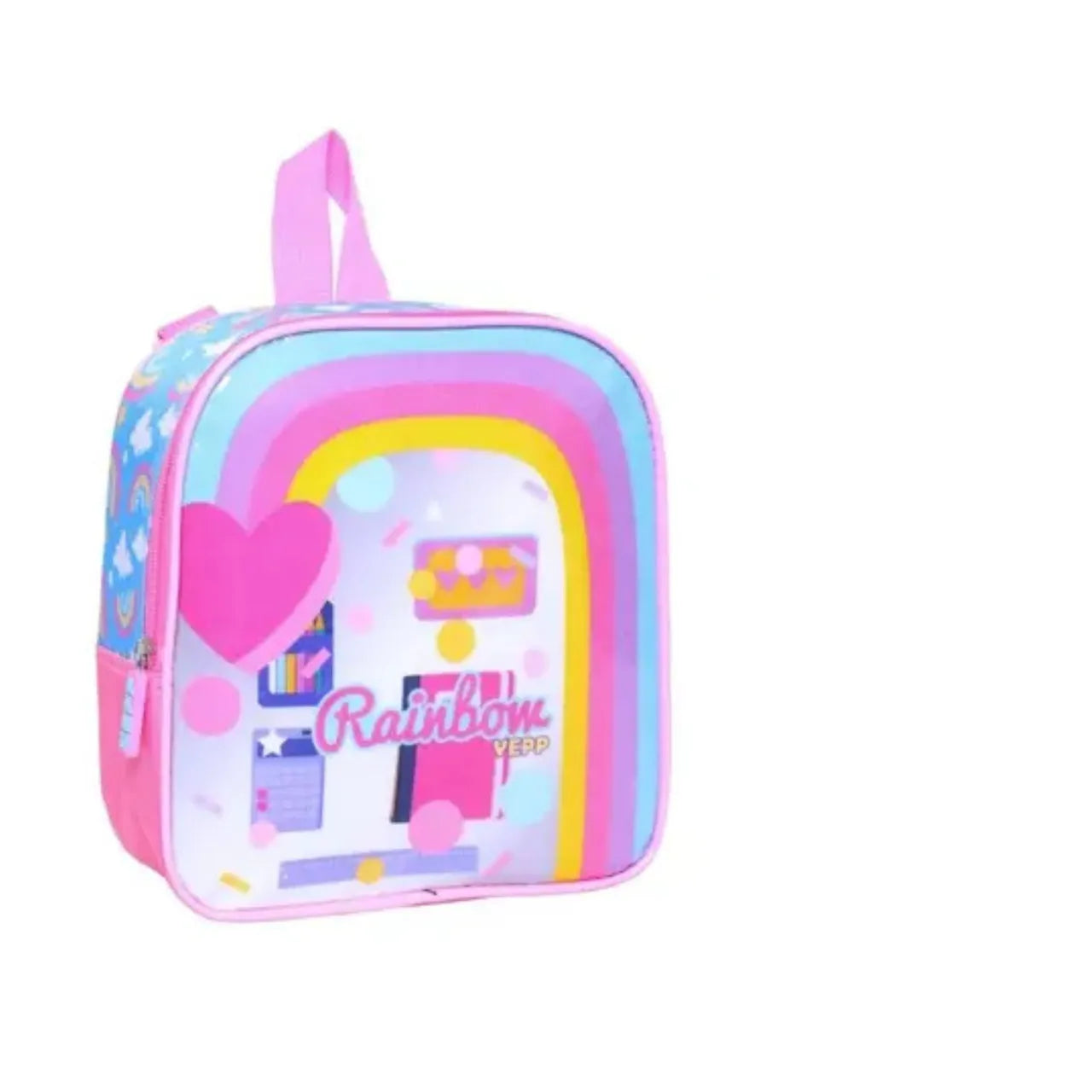 Kit Mochila de Rodinha Feminina Rosa Yepp com Lancheira e Estojo