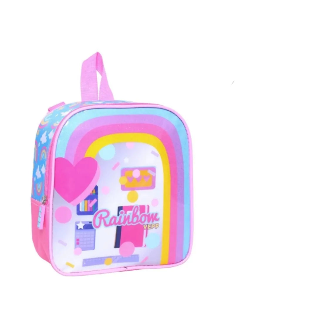 Kit Mochila de Rodinha Feminina Azul Yepp com Lancheira e Estojo