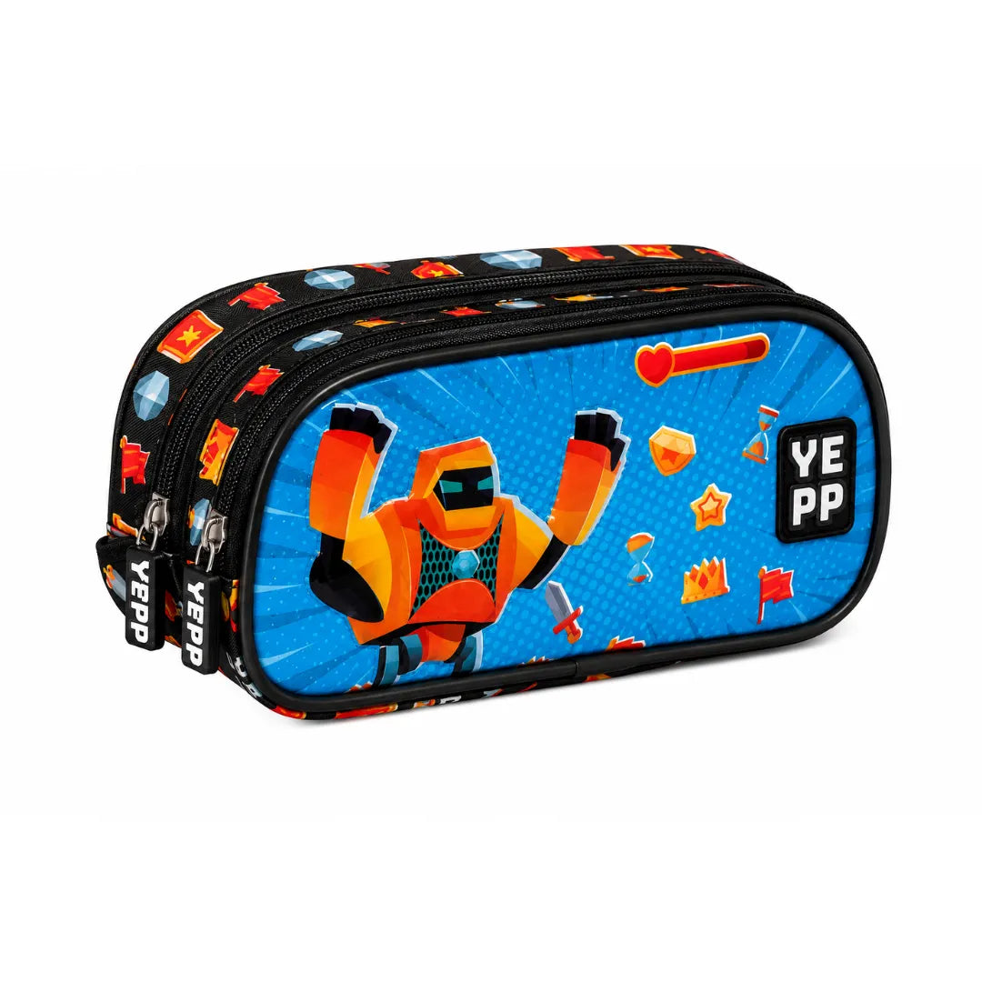 Kit Mochila de Rodinha Masculina Preta Yepp com Lancheira e Estojo