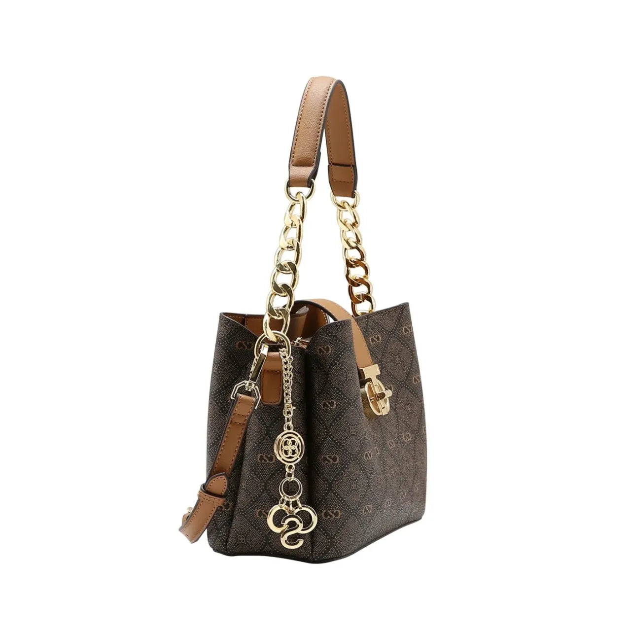 Bolsa Feminina Chenson Monograma Pontilhado Café