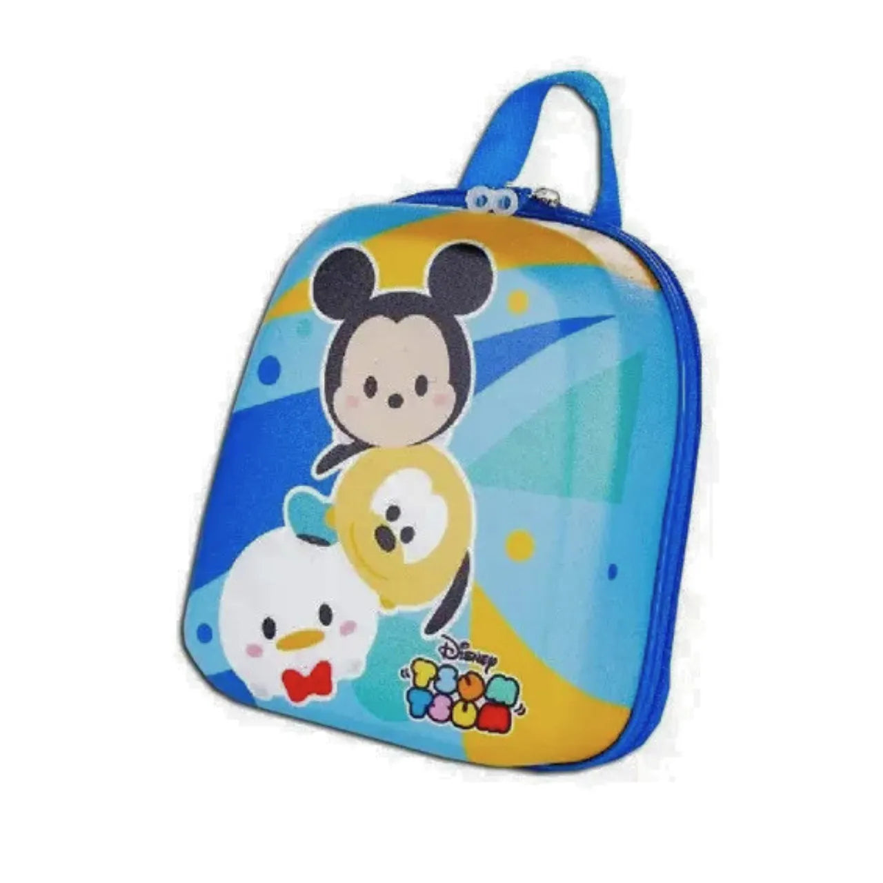 Kit Mochila de Rodas 3D Mickey Baby Tsum Azul com Lancheira