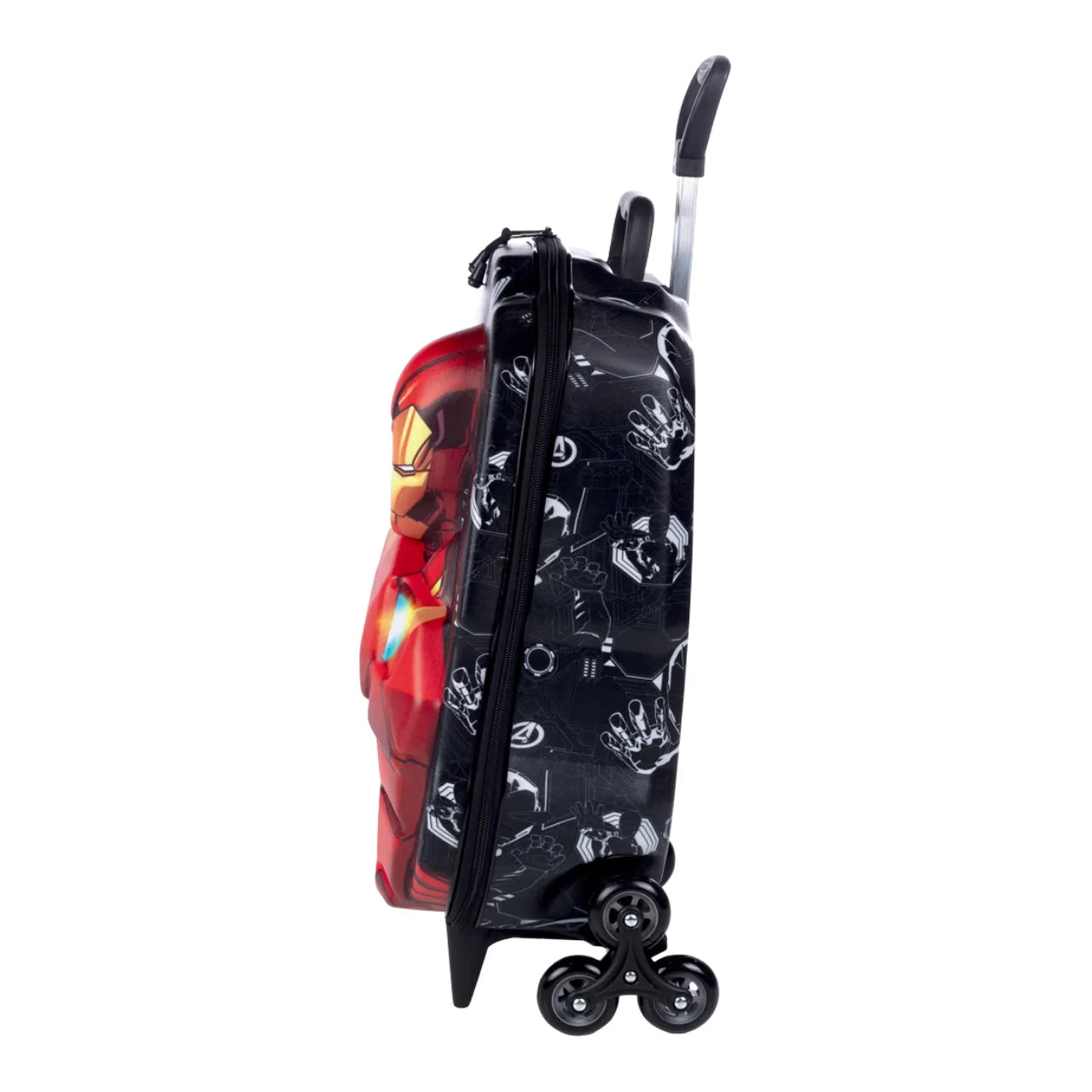 Kit Mochila Rodinha Homem de Ferro Infantil Avengers 3D