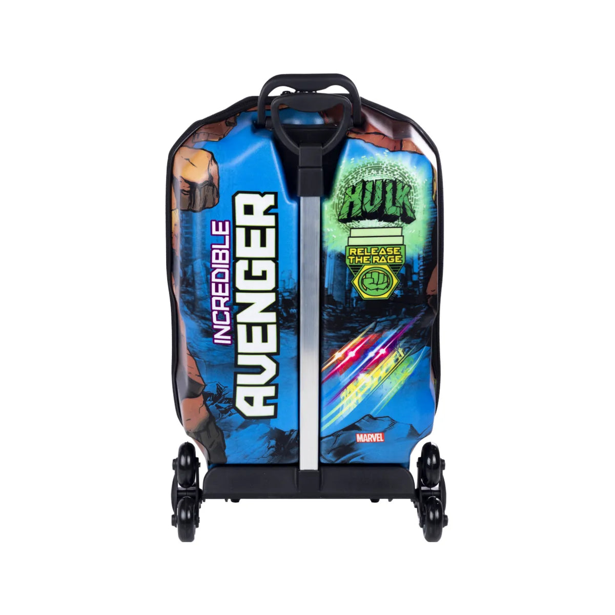 Kit Mochila De Rodinha 3d Hulk Com Lancheira Diplomata