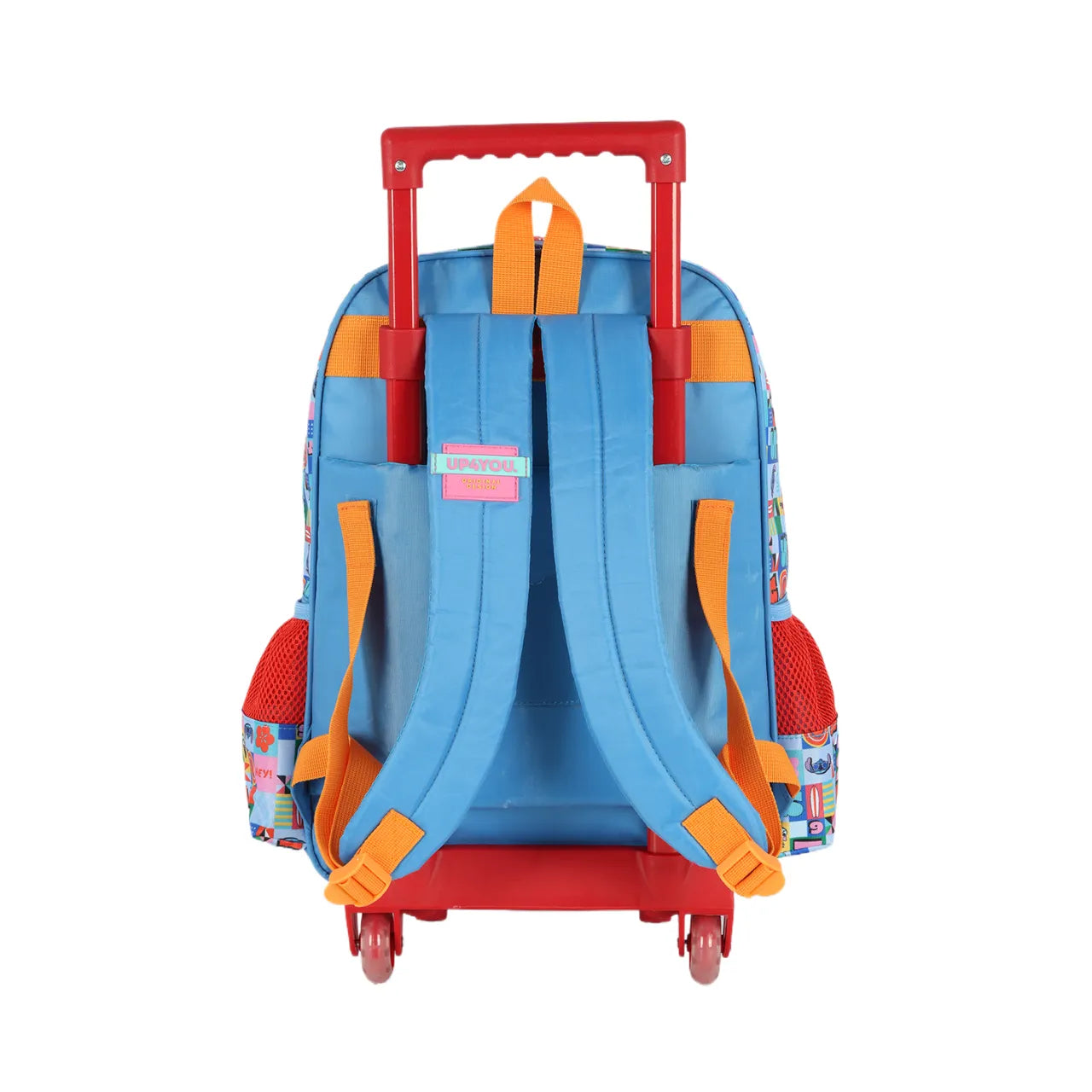 Kit Mochila Rodinha Stitch Tropical com Lancheira e Estojo