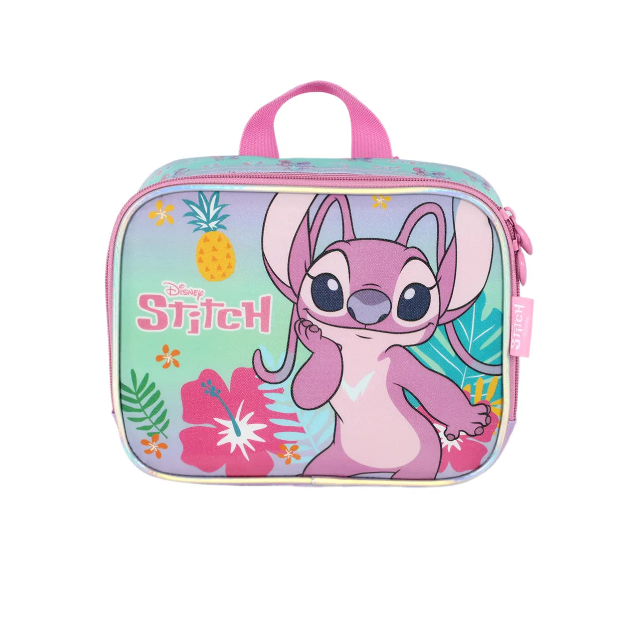 Kit Mochila Rodinha Stitch Angel com Lancheira e Estojo