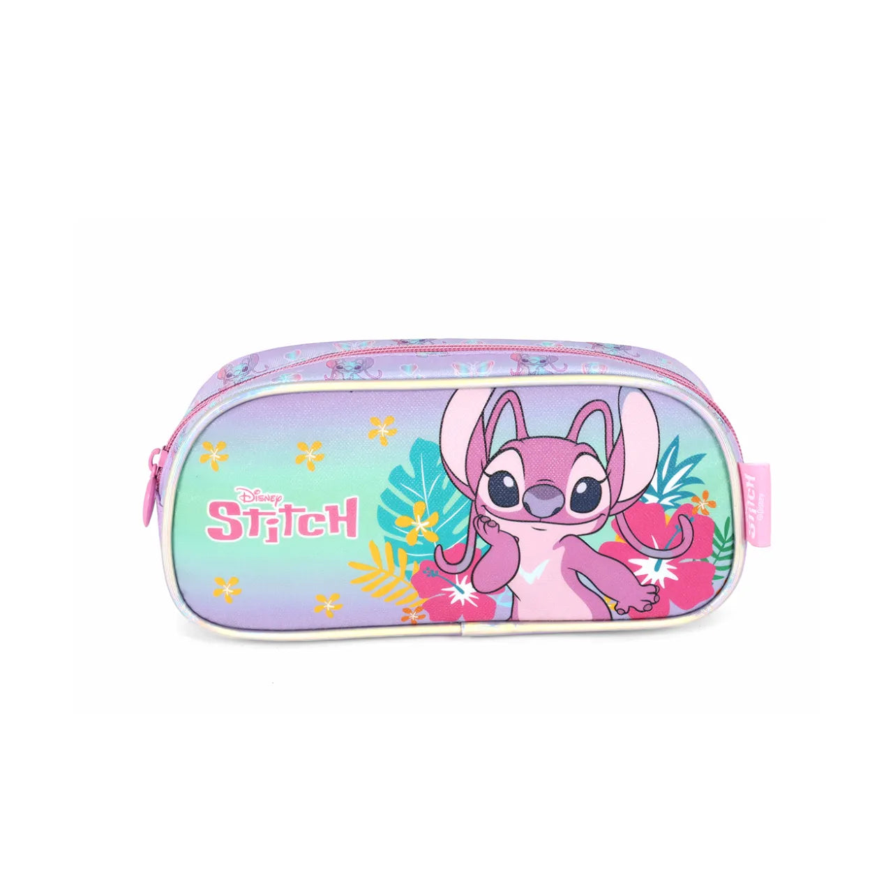 Kit Mochila Rodinha Stitch Angel com Lancheira e Estojo