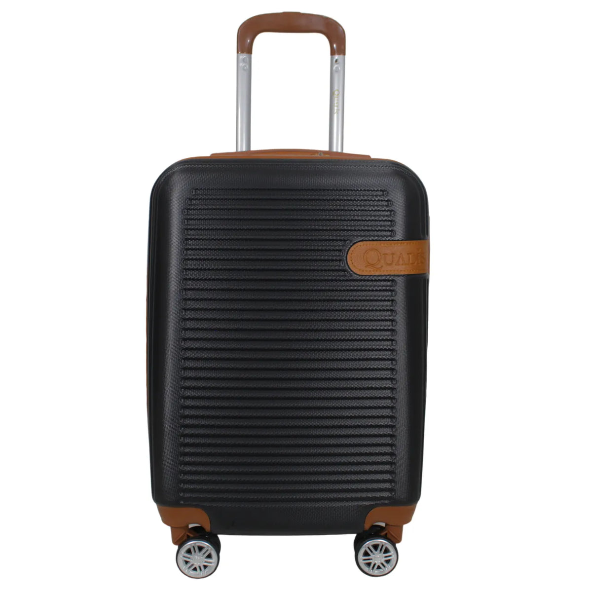 Kit Mala de Bordo 10kg e Frasqueira Qualis Policarbonato Rodas 360° Preta