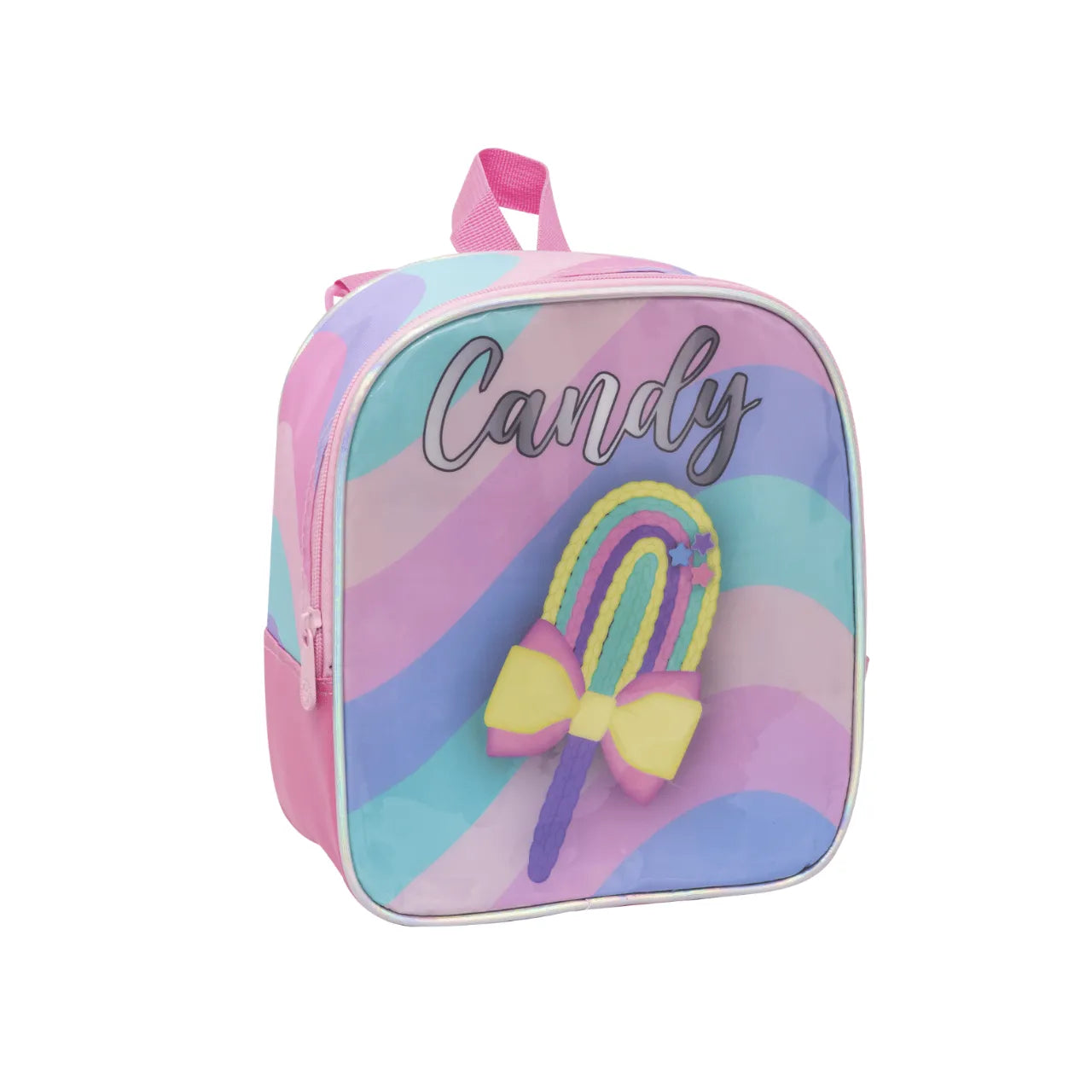 Kit Mochila de Rodinha Infantil Candy com Lancheira e Estojo