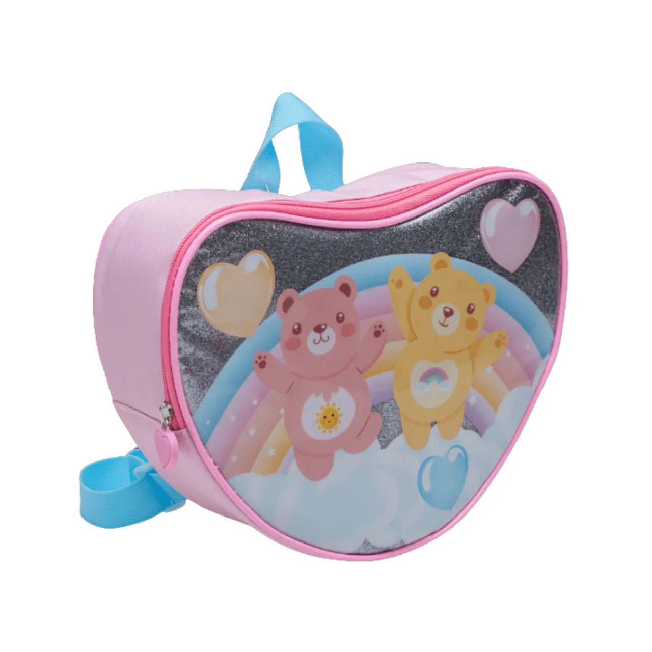 Kit Mochila Rodinha Ursinhos Rosa com Lancheira e Estojo