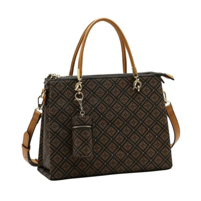 Bolsa Feminina Chenson Monograma Luxo Café